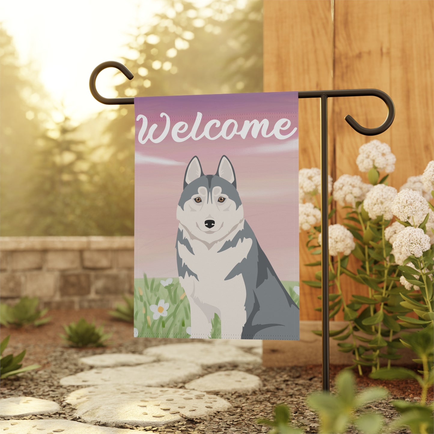 Siberian Husky Dog Welcome Garden Flag