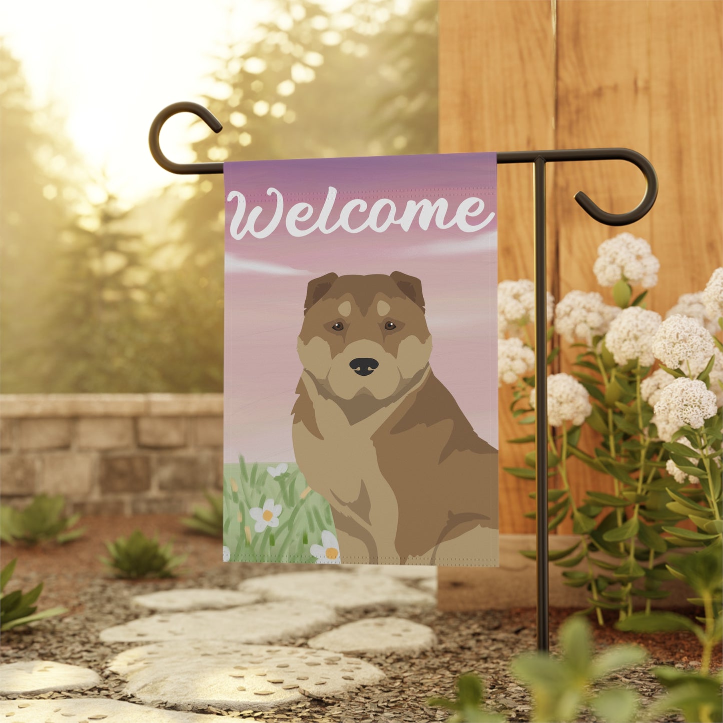 American Gampr Dog Welcome Garden Flag