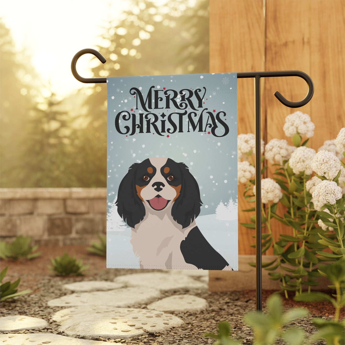 Cavalier King Charles Spaniel Dog Garden Flag