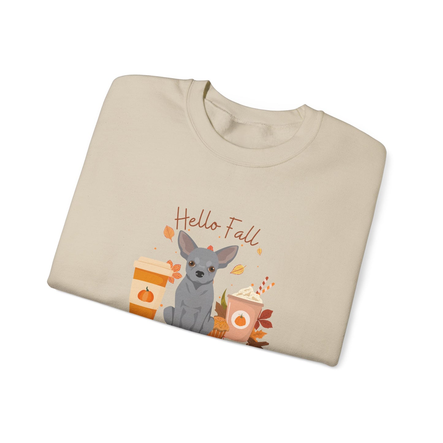 Chihuahua Dog Fall Unisex Heavy Blend Crewneck Sweatshirt