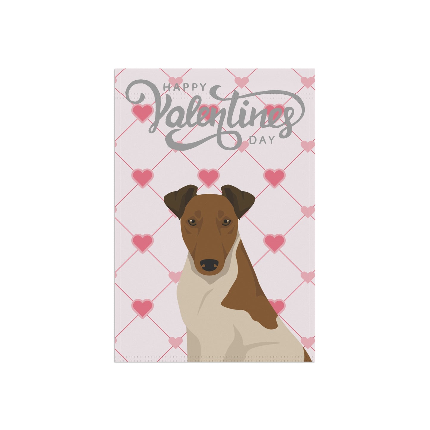 Smooth Fox Terrier Dog Valentines Day Garden Flag