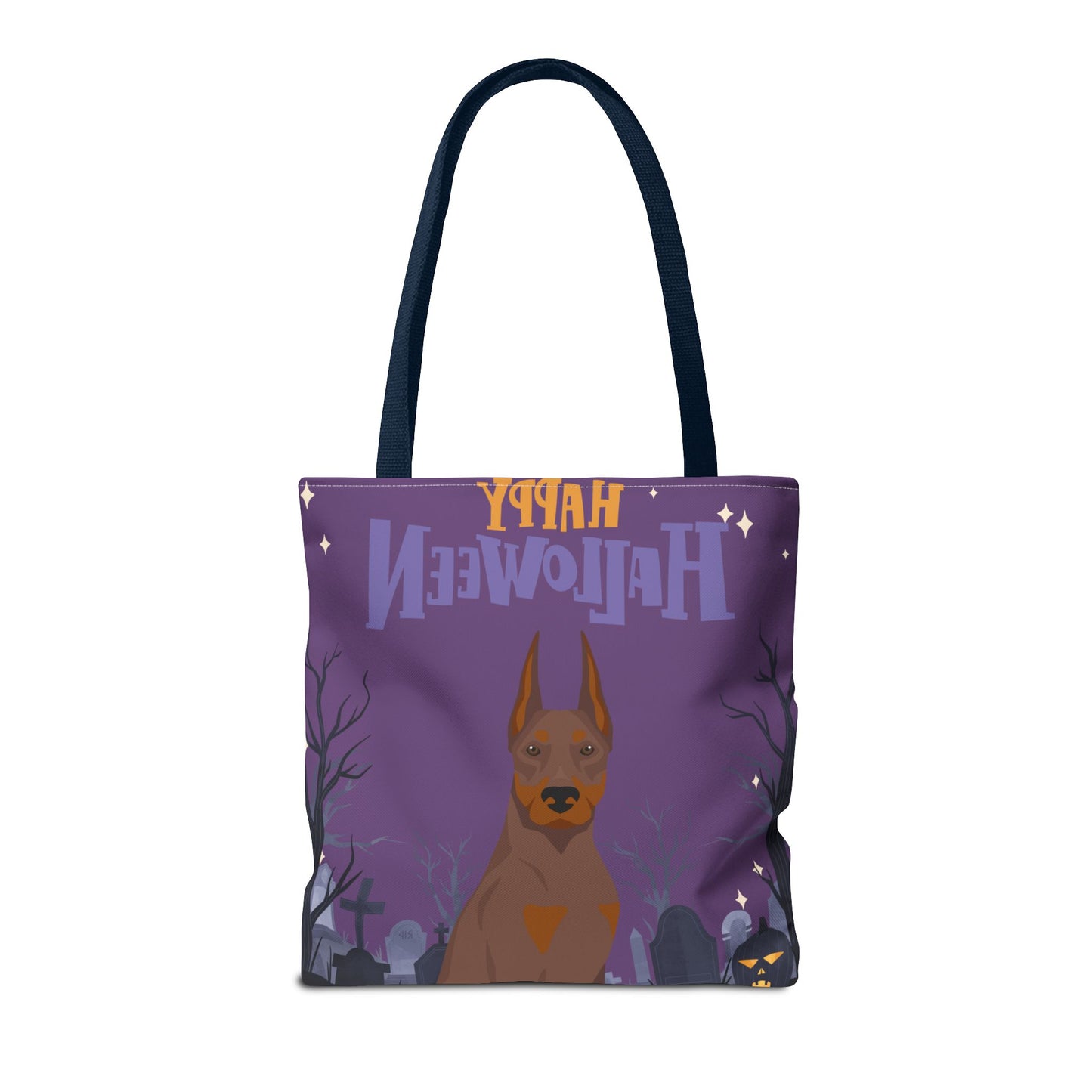 Doberman Pinscher Dog Happy Halloween Tote Bag 16x16