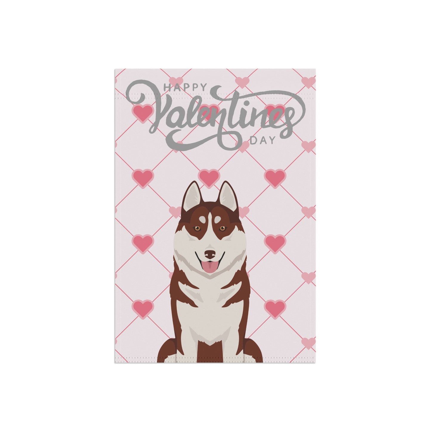 Siberian Husky Dog Valentines Day Garden Flag