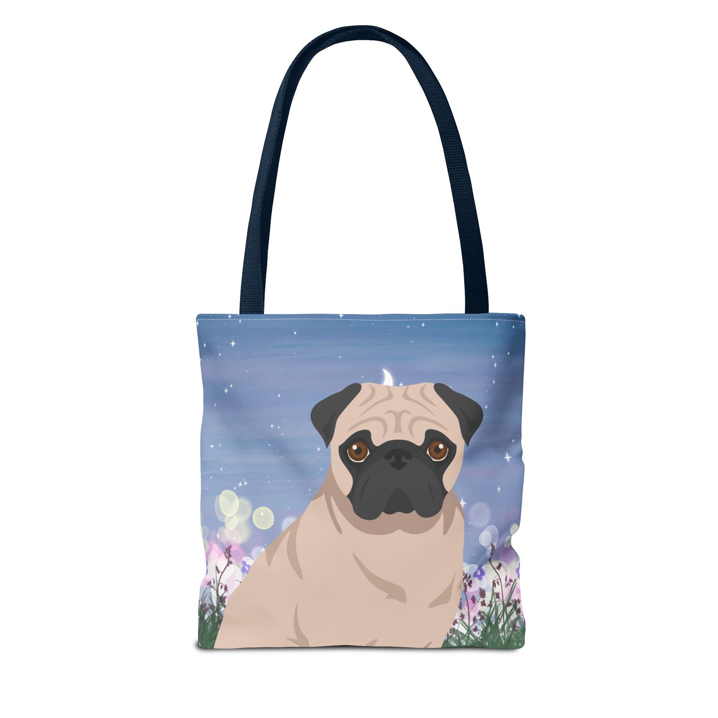 Pug Dog Tote Bag 13x13