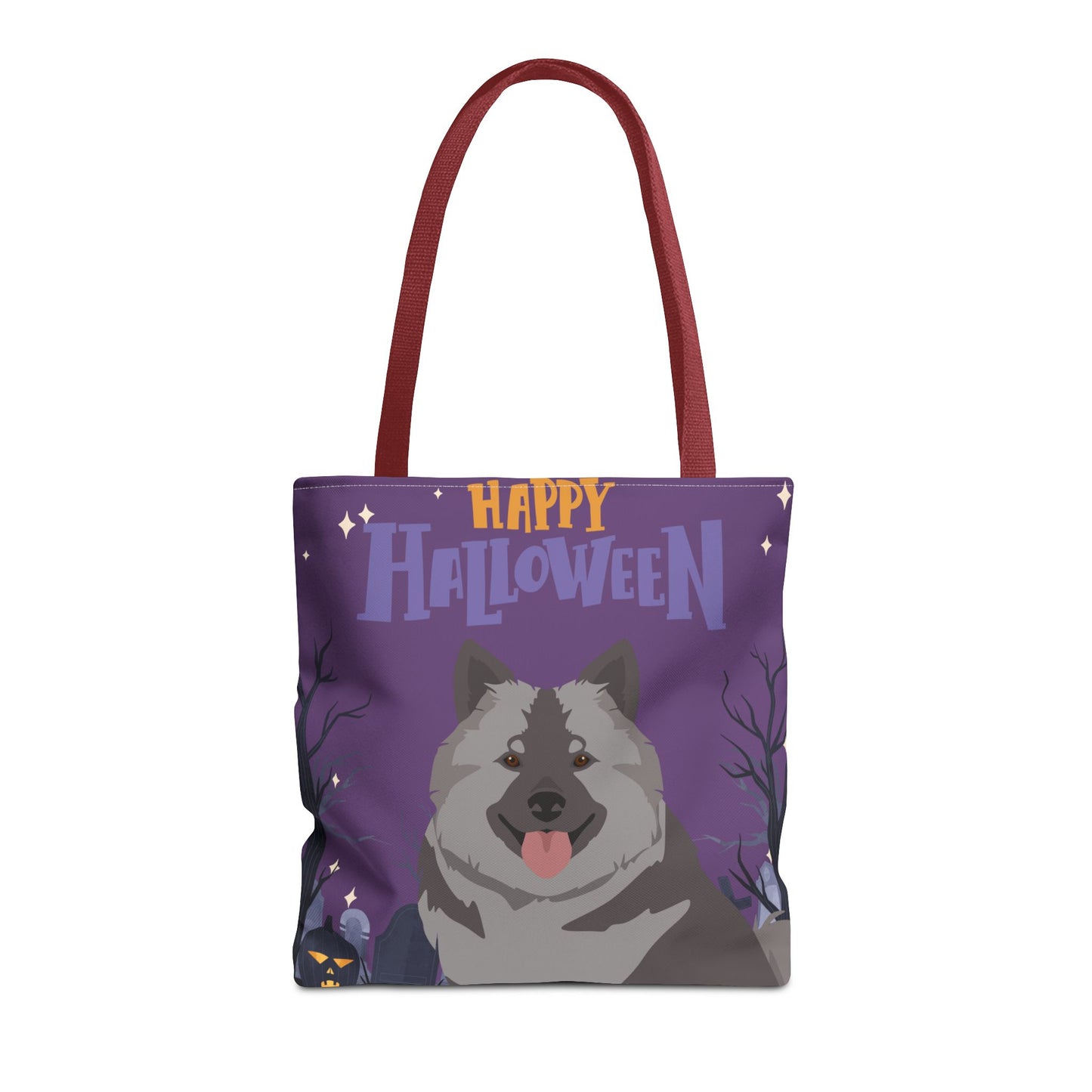 Keeshound Dog Happy Halloween Tote Bag 16x16