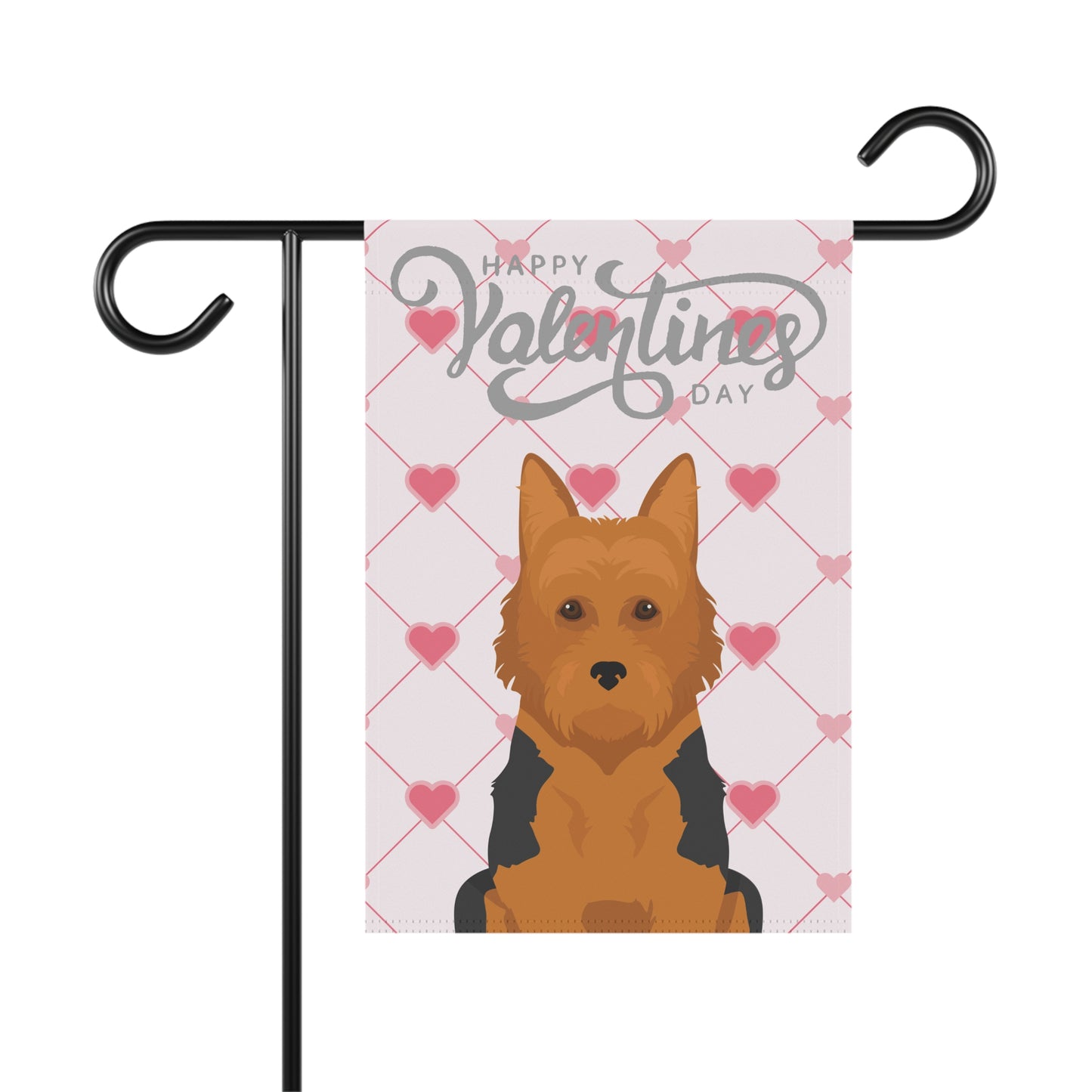 Australian Terrier Dog Valentines Day Garden Flag