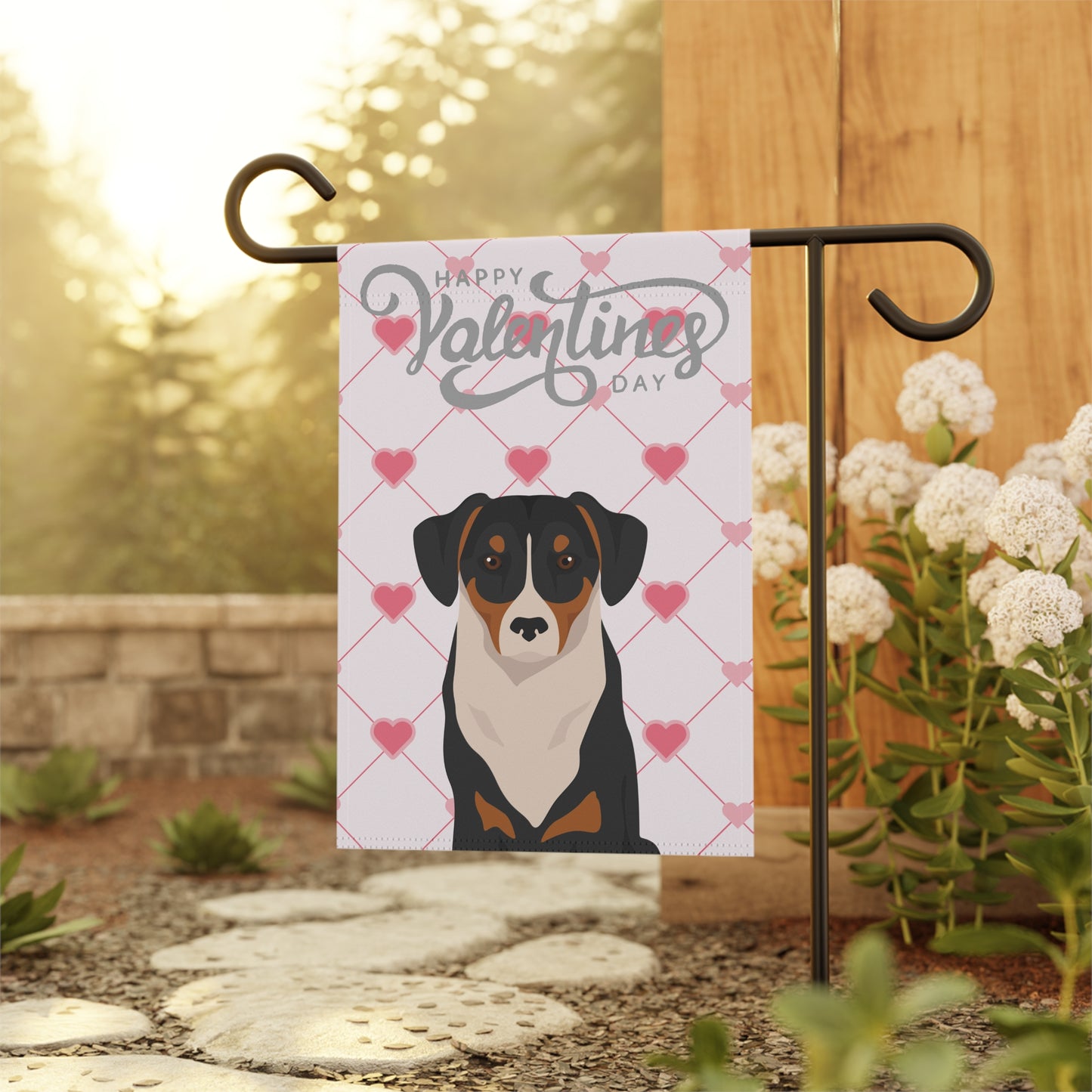 Austrian Pinscher Dog Valentine's Day Garden Flag
