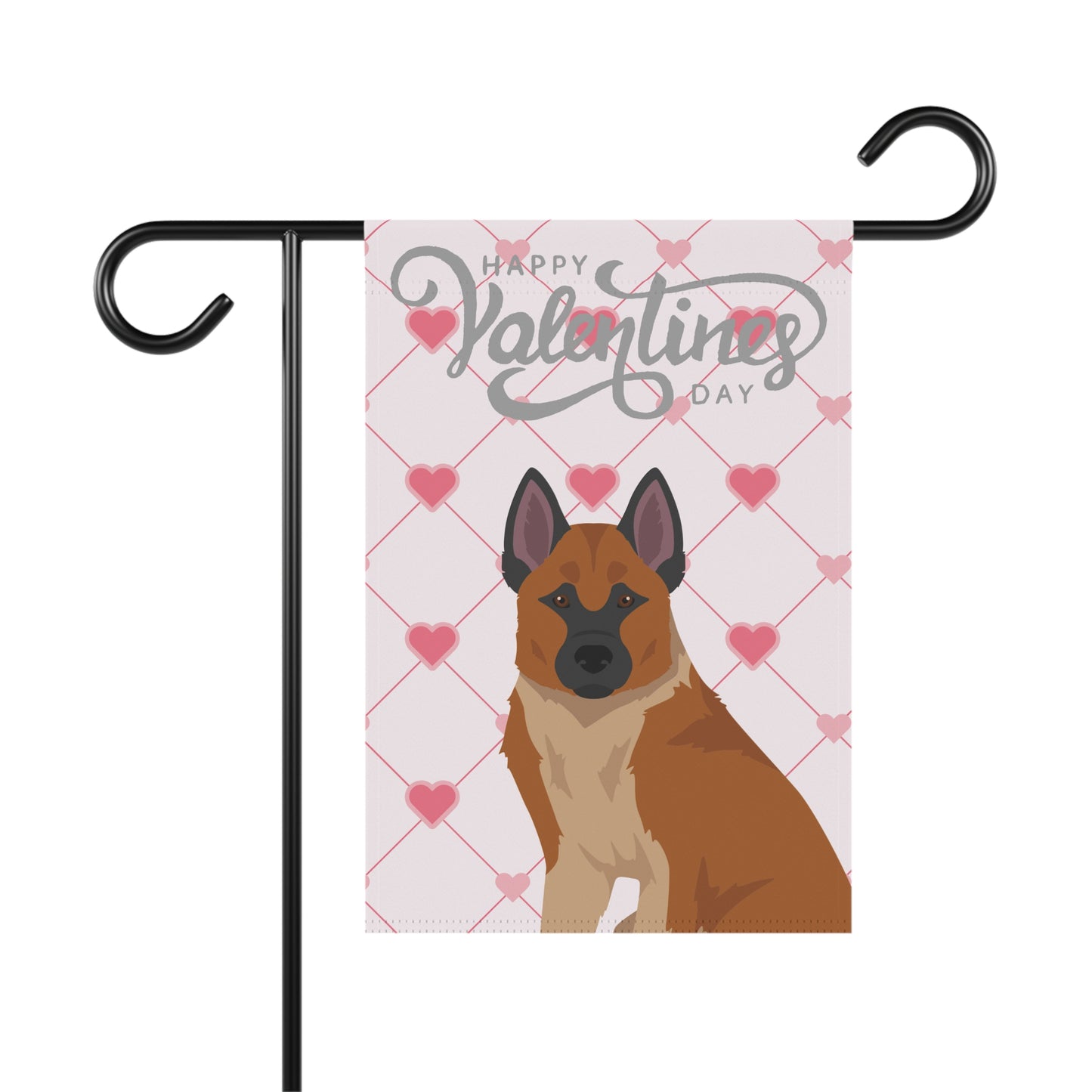 Hallefors Elkhound Dog Valentines Day Garden Flag