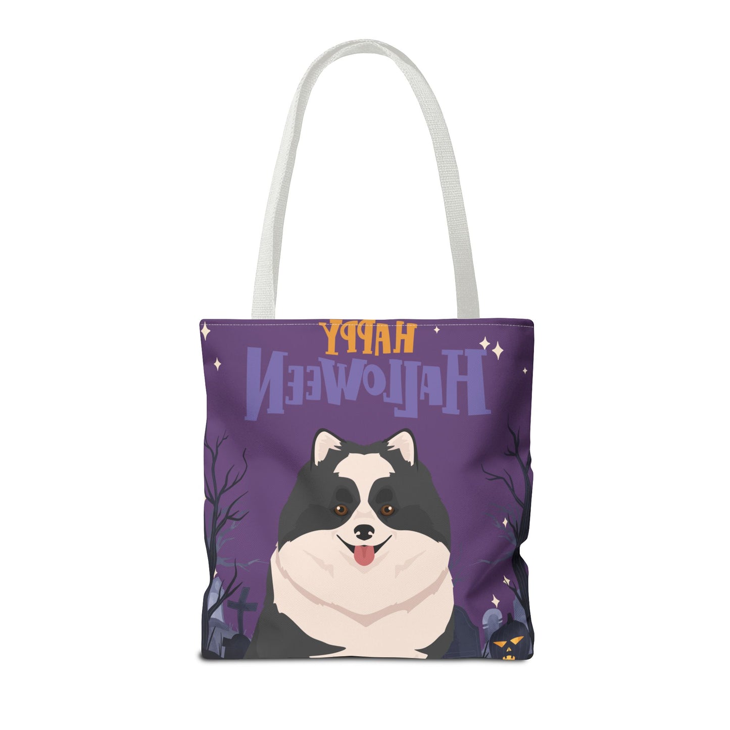 Pomeranian Dog Happy Halloween Tote Bag 16x16