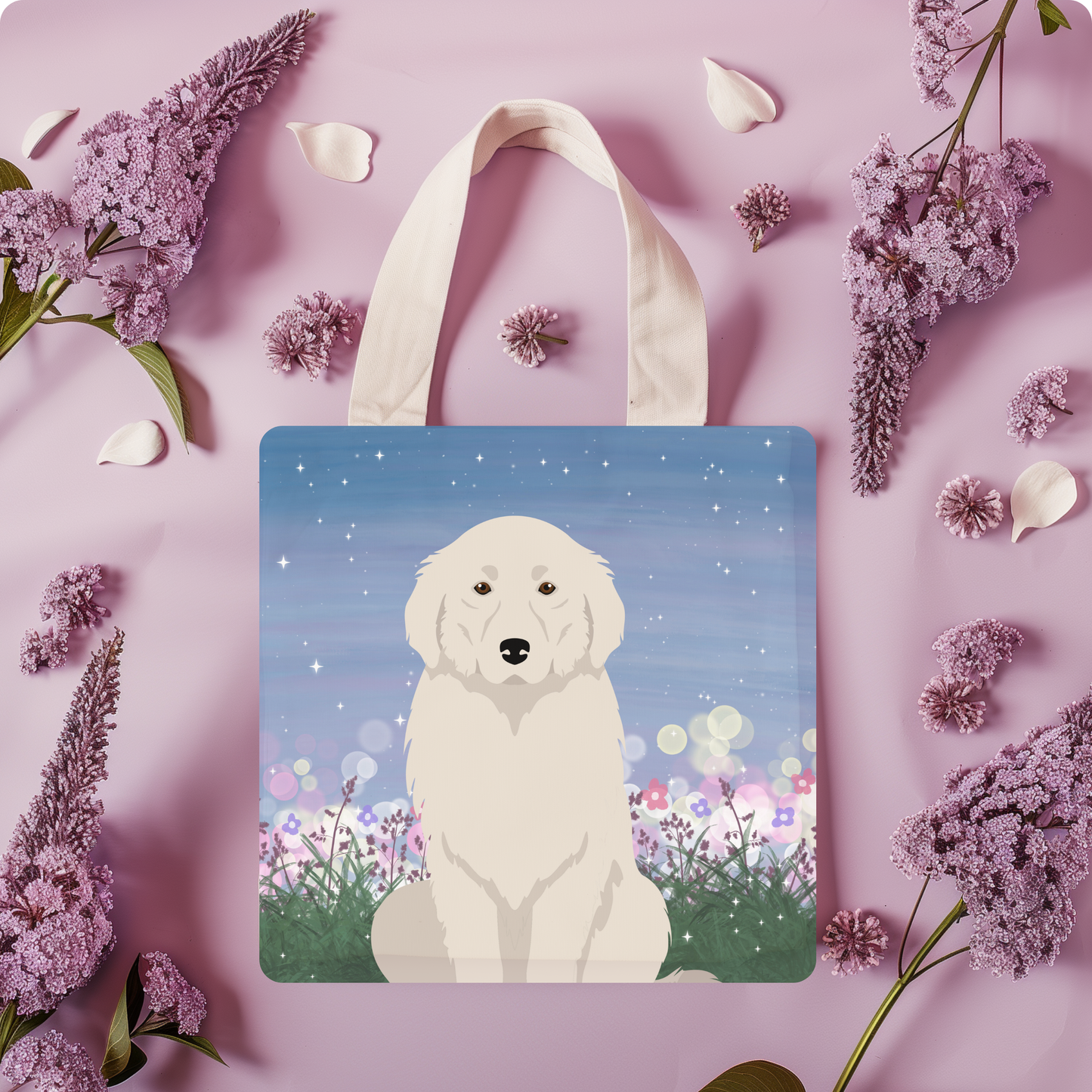 Great Pyrenees Dog Tote Bag 13x13