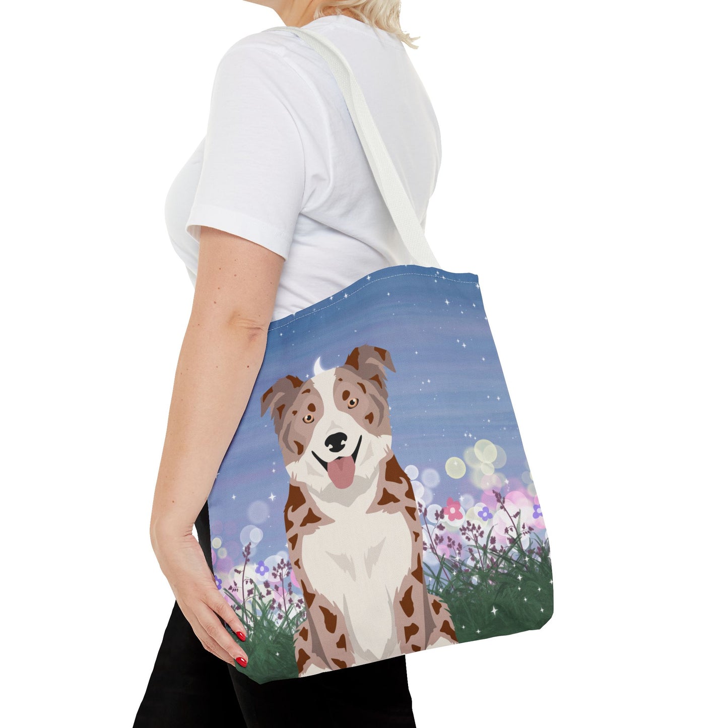 Border Collie Dog Tote Bag 16x16