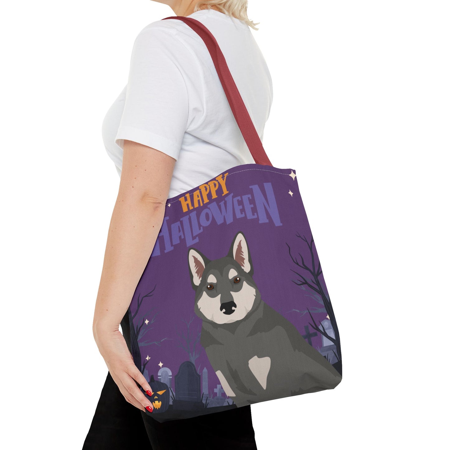 East Siberian Laika Dog Happy Halloween Tote Bag 16x16