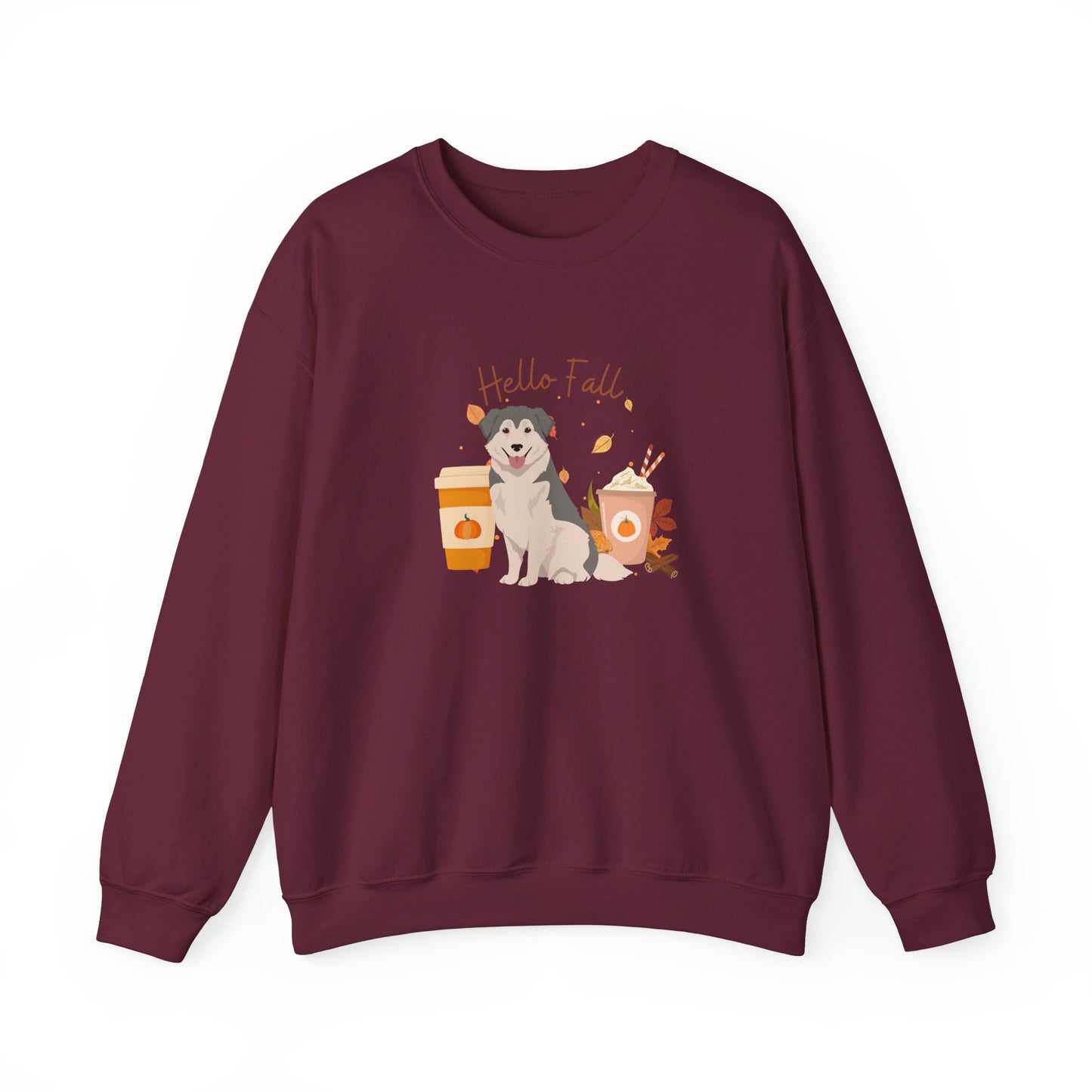 Aidi Dog Fall Unisex Heavy Blend Crewneck Sweatshirt