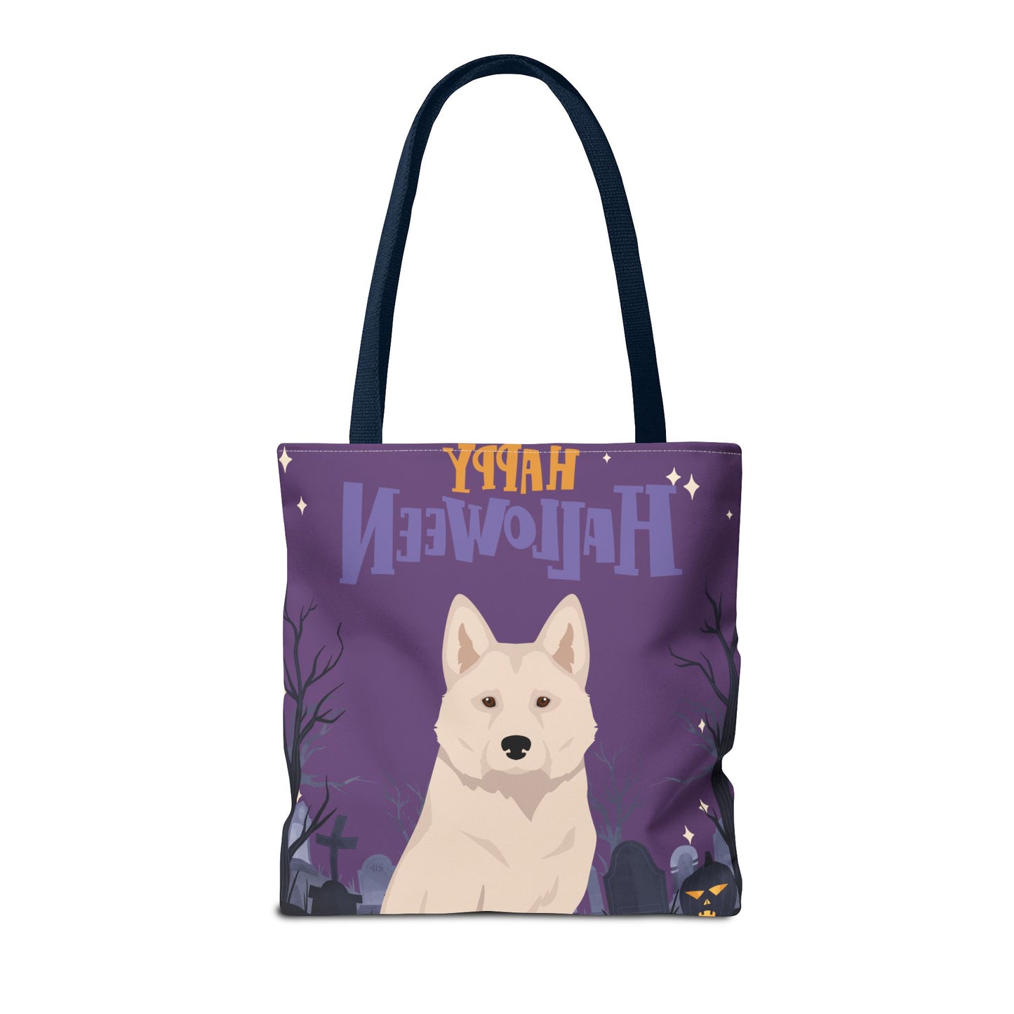 Alaskan Husky Dog Happy Halloween Tote Bag 16x16