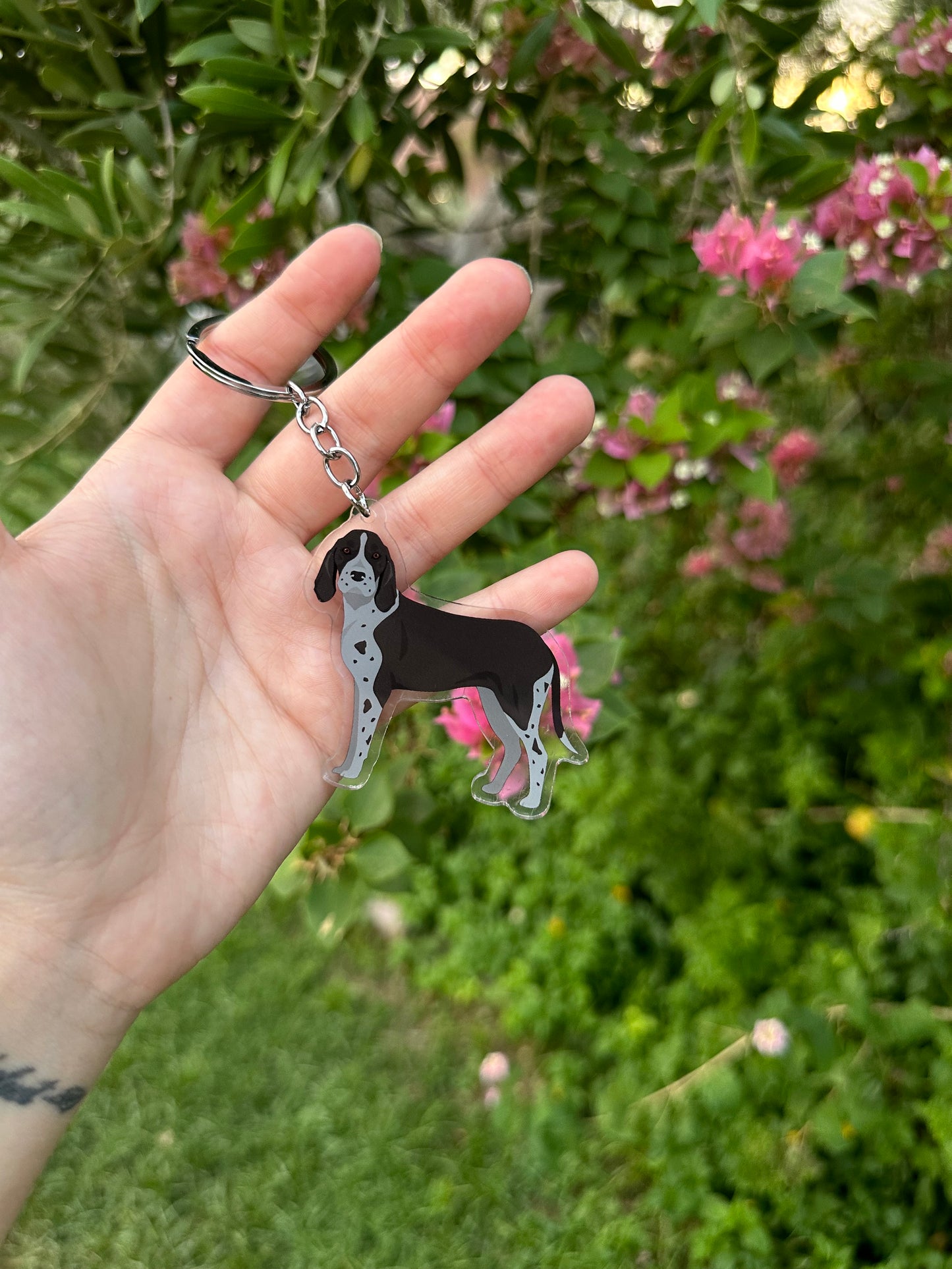 American English Coonhound Dog 2.5in Acrylic Keychain
