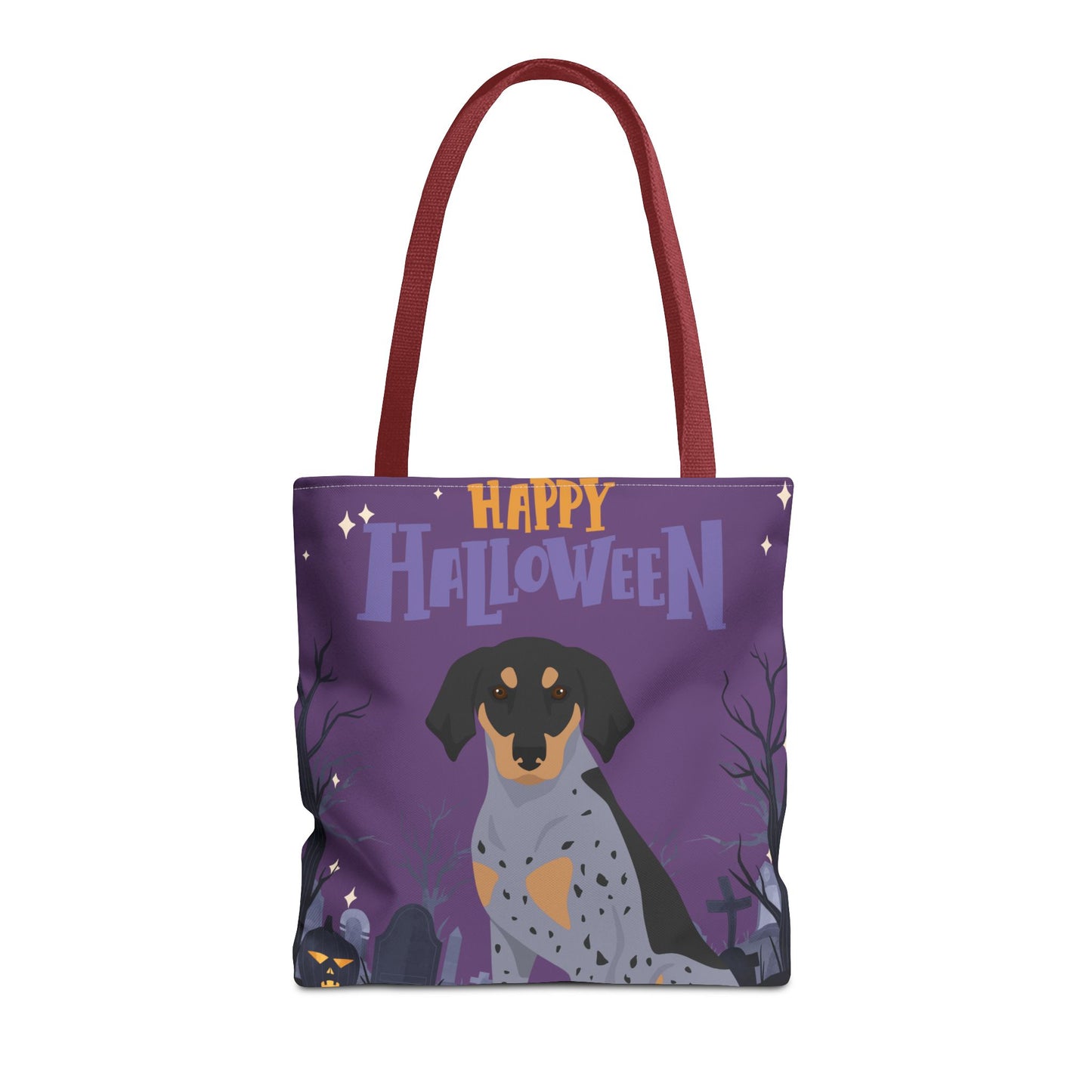 Bluetick Coonhound Dog Happy Halloween Tote Bag 16x16