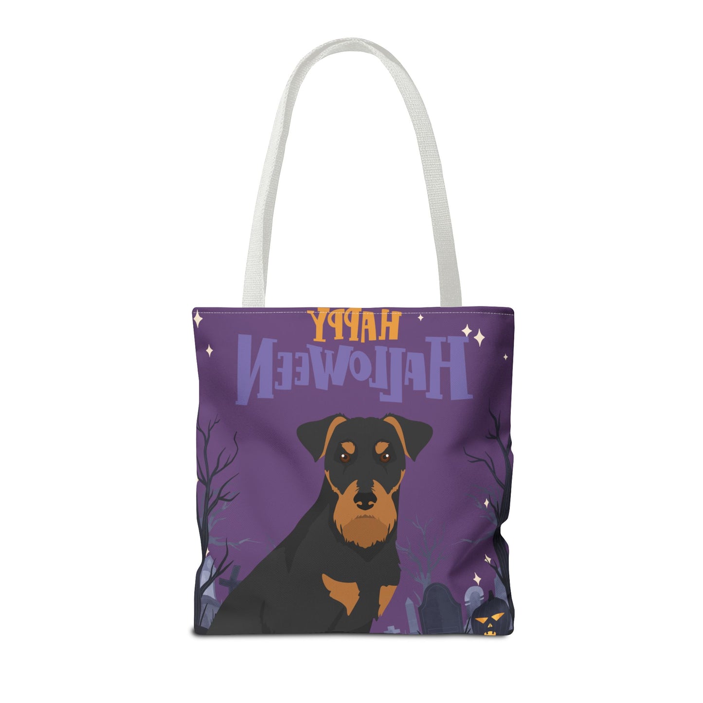 Jadgterrier Dog Happy Halloween Tote Bag 16x16
