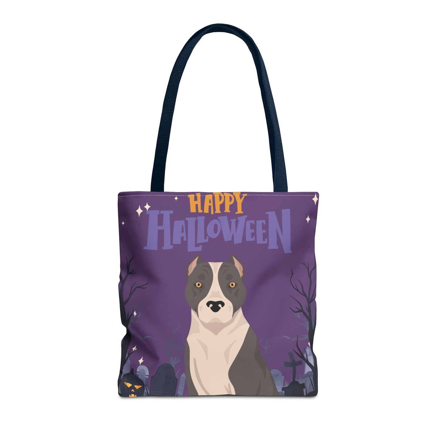 American Staffordshire Terrier Dog Happy Halloween Tote Bag 16x16