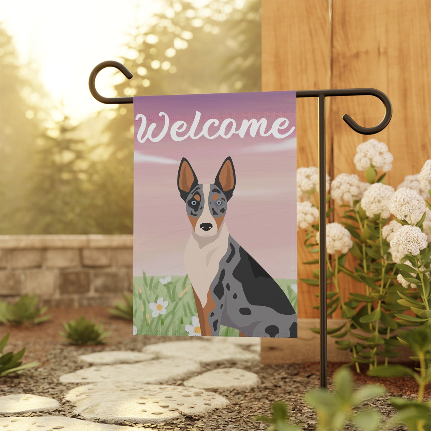 Australian Koolie Dog Welcome Garden Flag