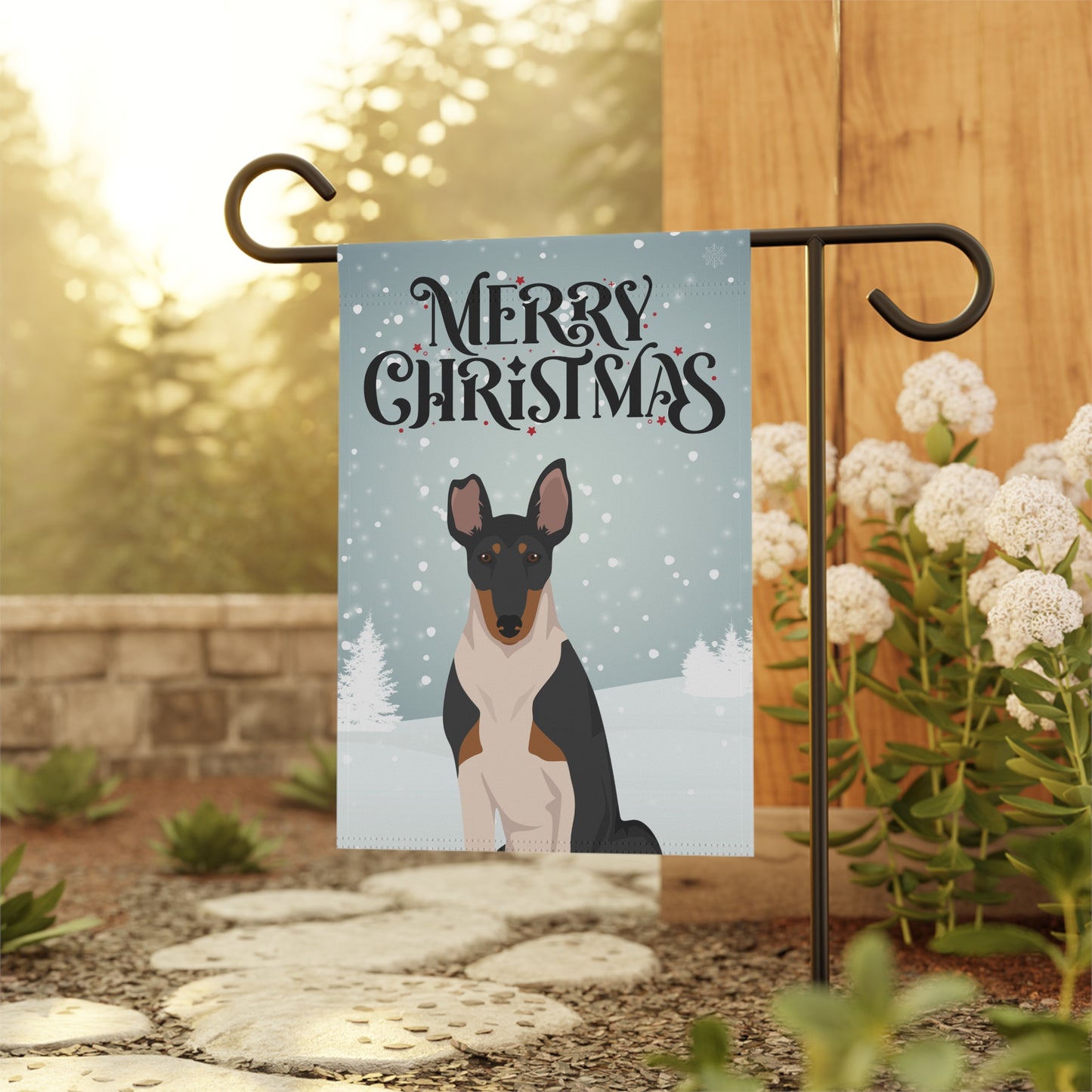 Smooth Collie Dog Garden Flag