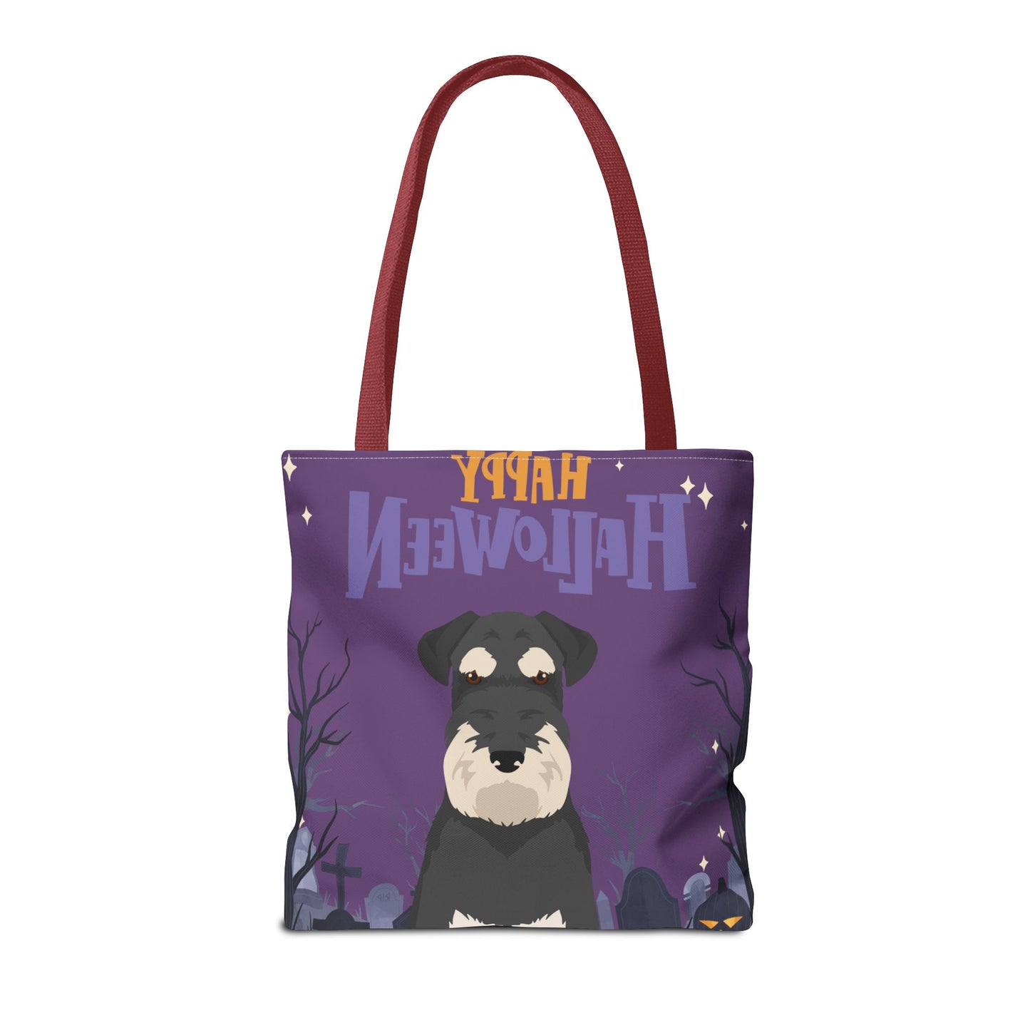 Schnauzer Dog Happy Halloween Tote Bag 16x16