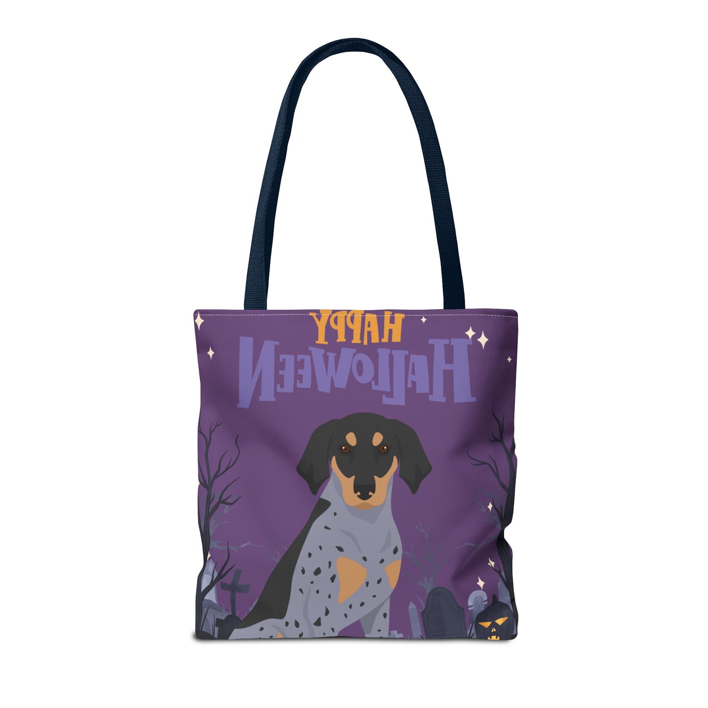 Bluetick Coonhound Dog Happy Halloween Tote Bag 16x16