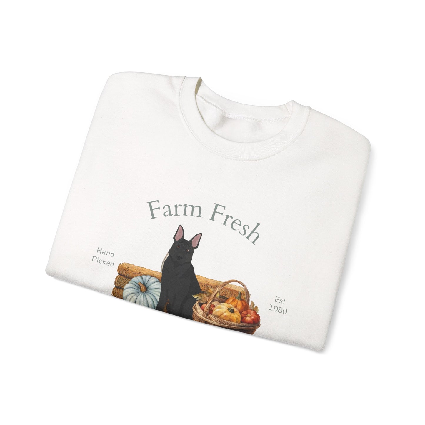 German Shpeherd Dog Fall Farm Fresh Unisex Heavy Blend Crewneck Sweatshirt