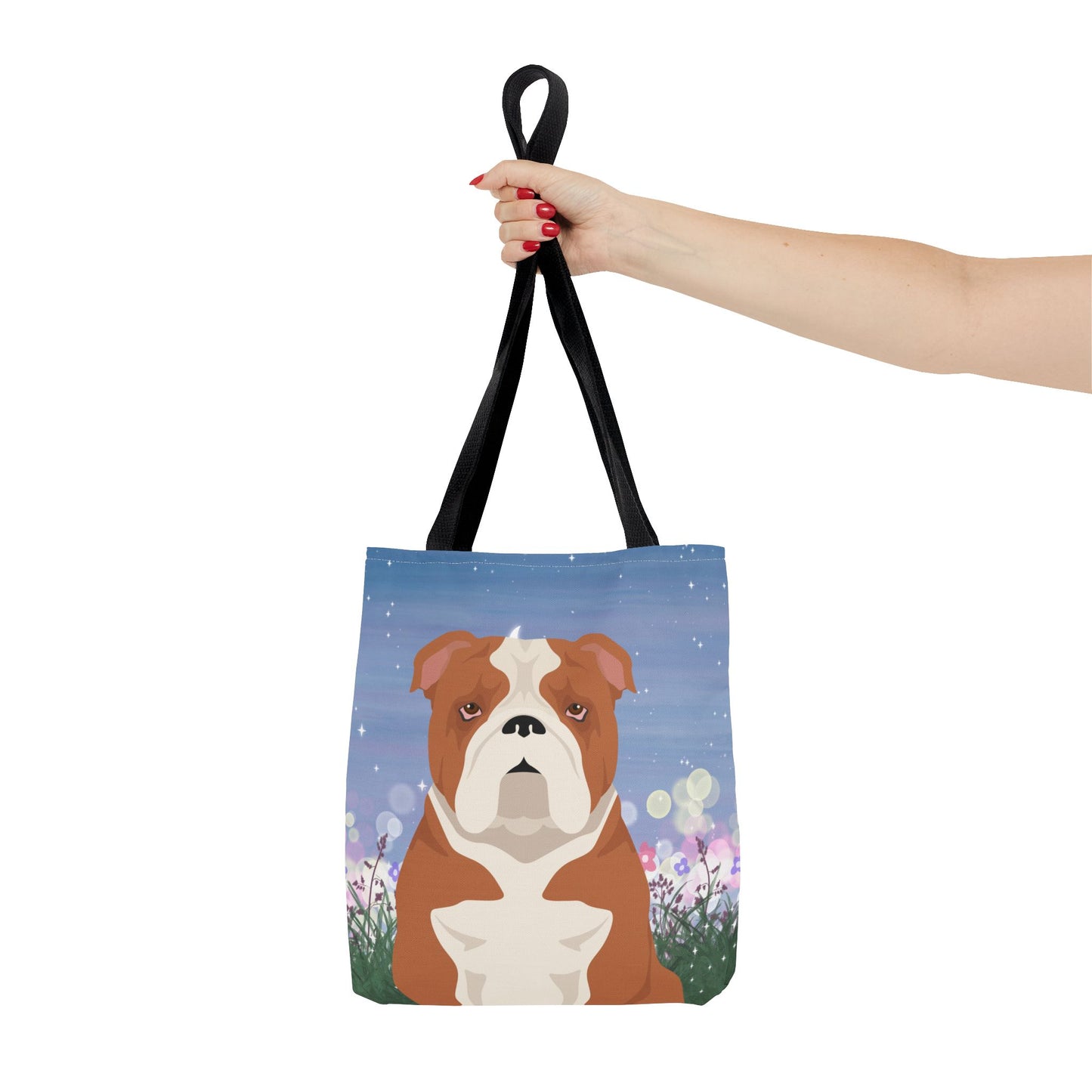 Bulldog Dog Tote Bag 13x13