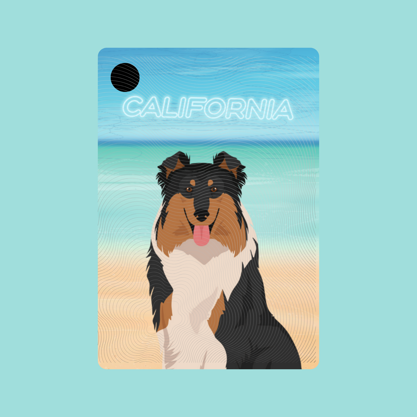 Collie Dog Keychain