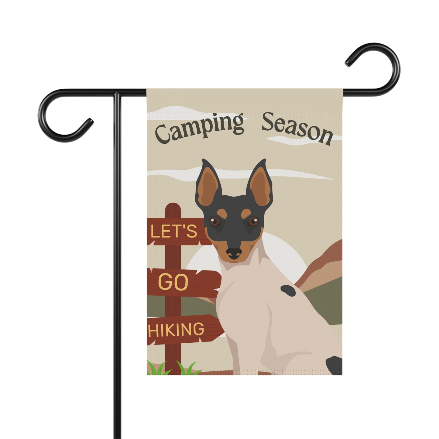 Toy Fox Terrier Dog Camping Garden Flag