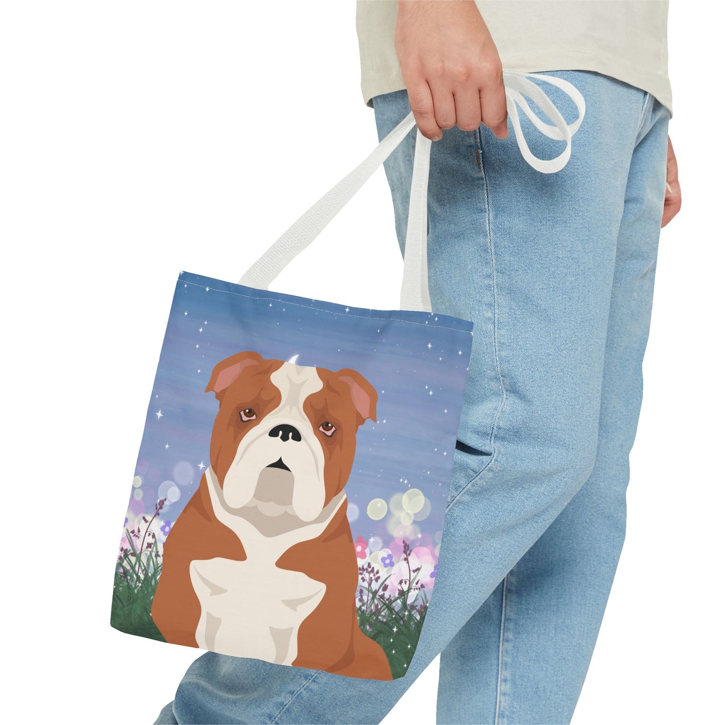 Bulldog Dog Tote Bag 13x13