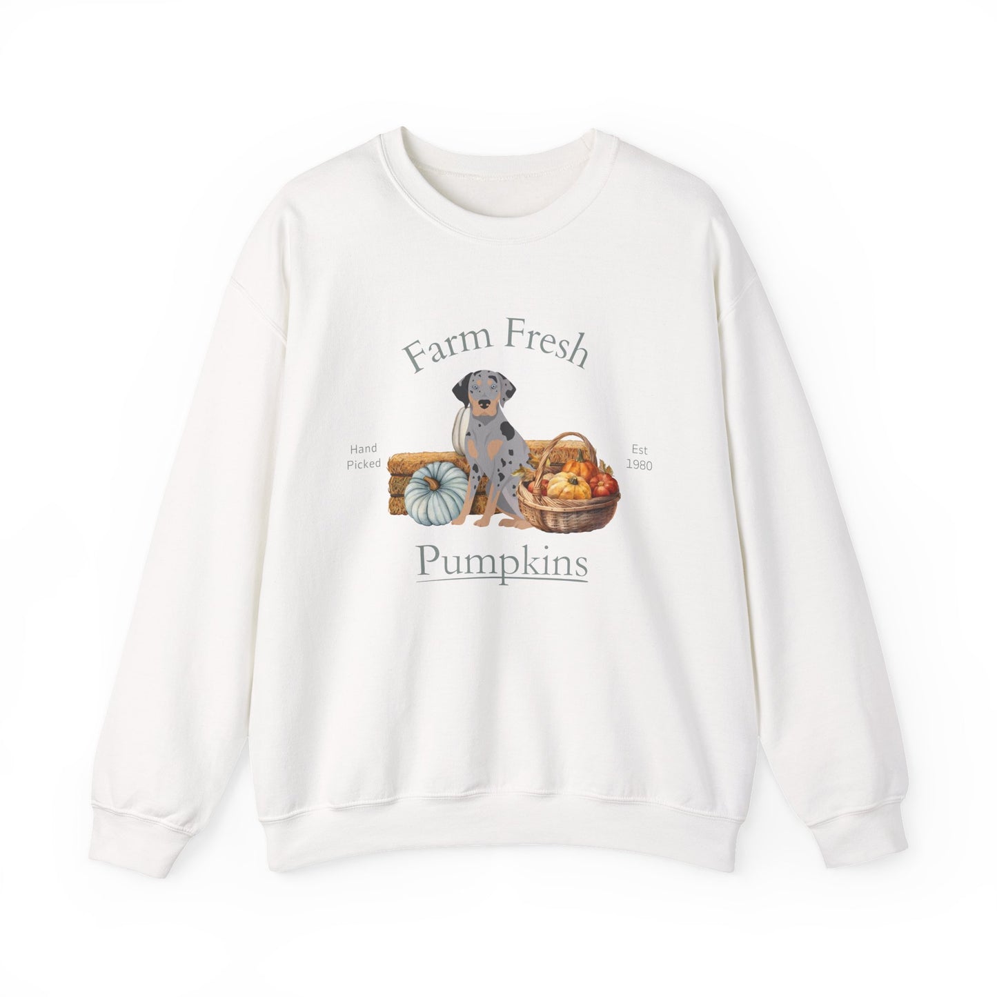 Catahoula Leopard Dog Dog Fall Farm Fresh Unisex Heavy Blend Crewneck Sweatshirt