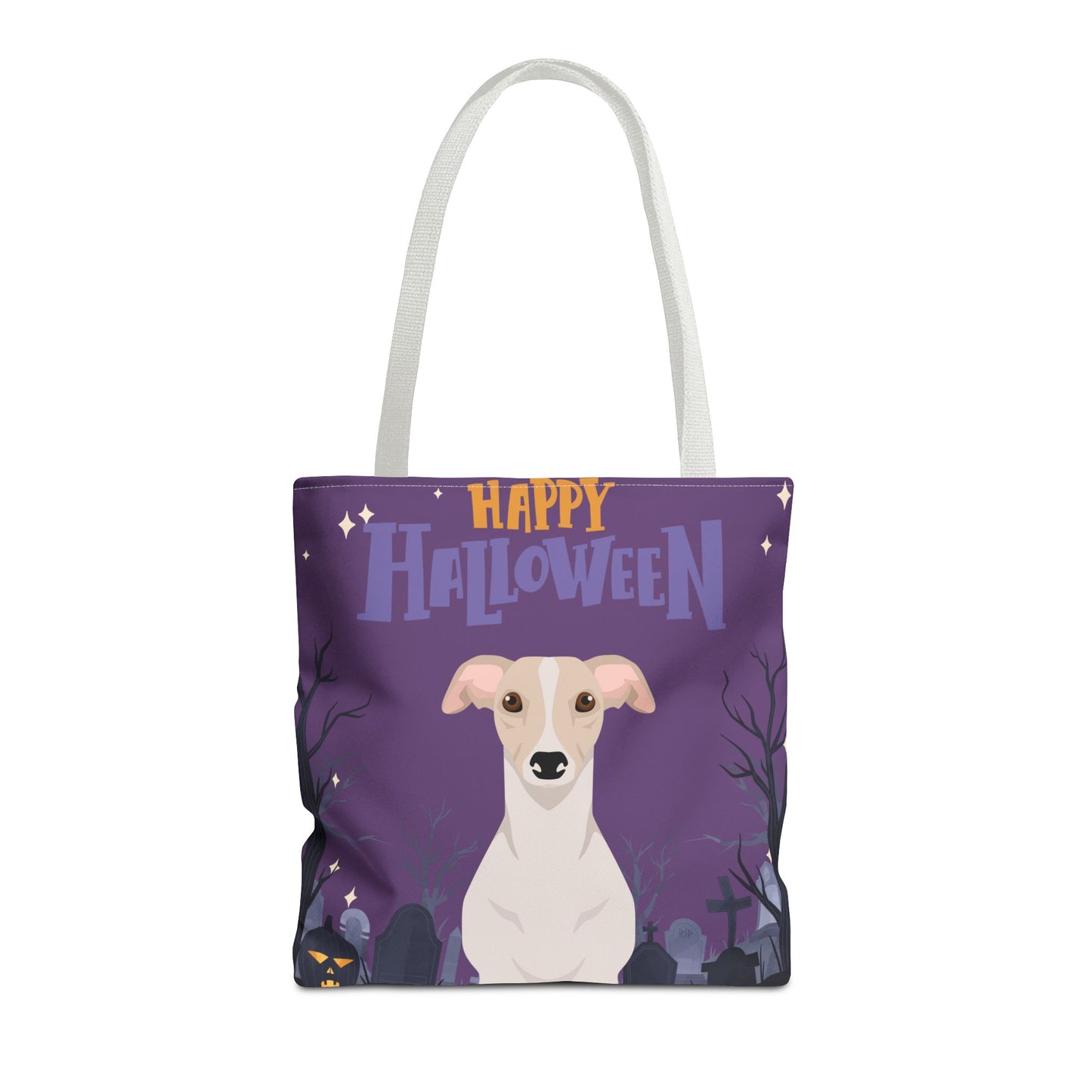 Whippet Dog Happy Halloween Tote Bag 16x16