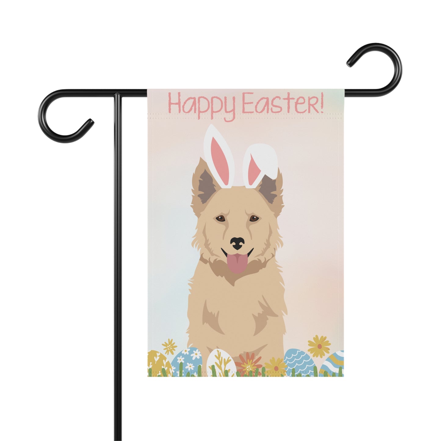 Mudi Dog Happy Easter Garden Flag