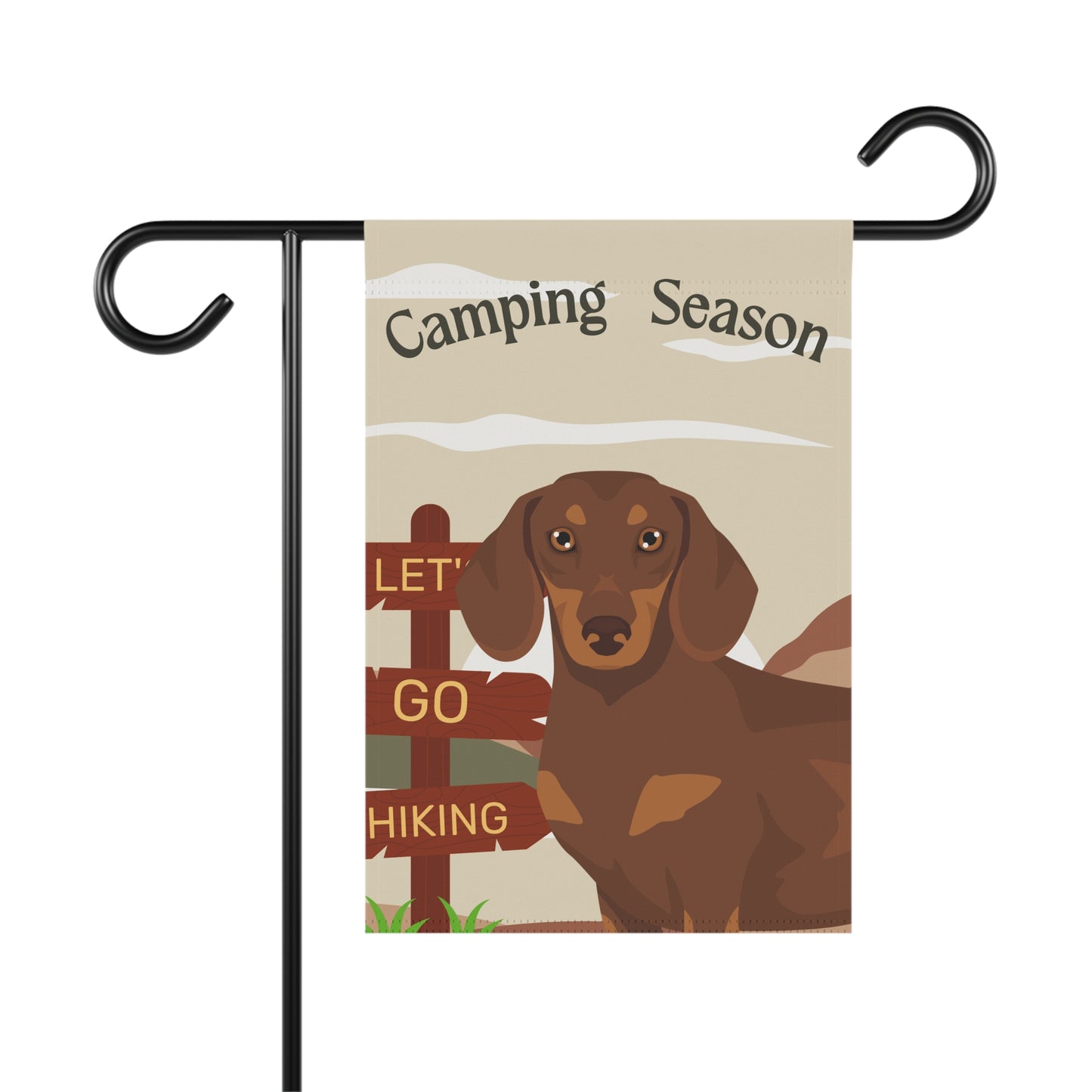 Dachshund Dog Camping Garden Flag
