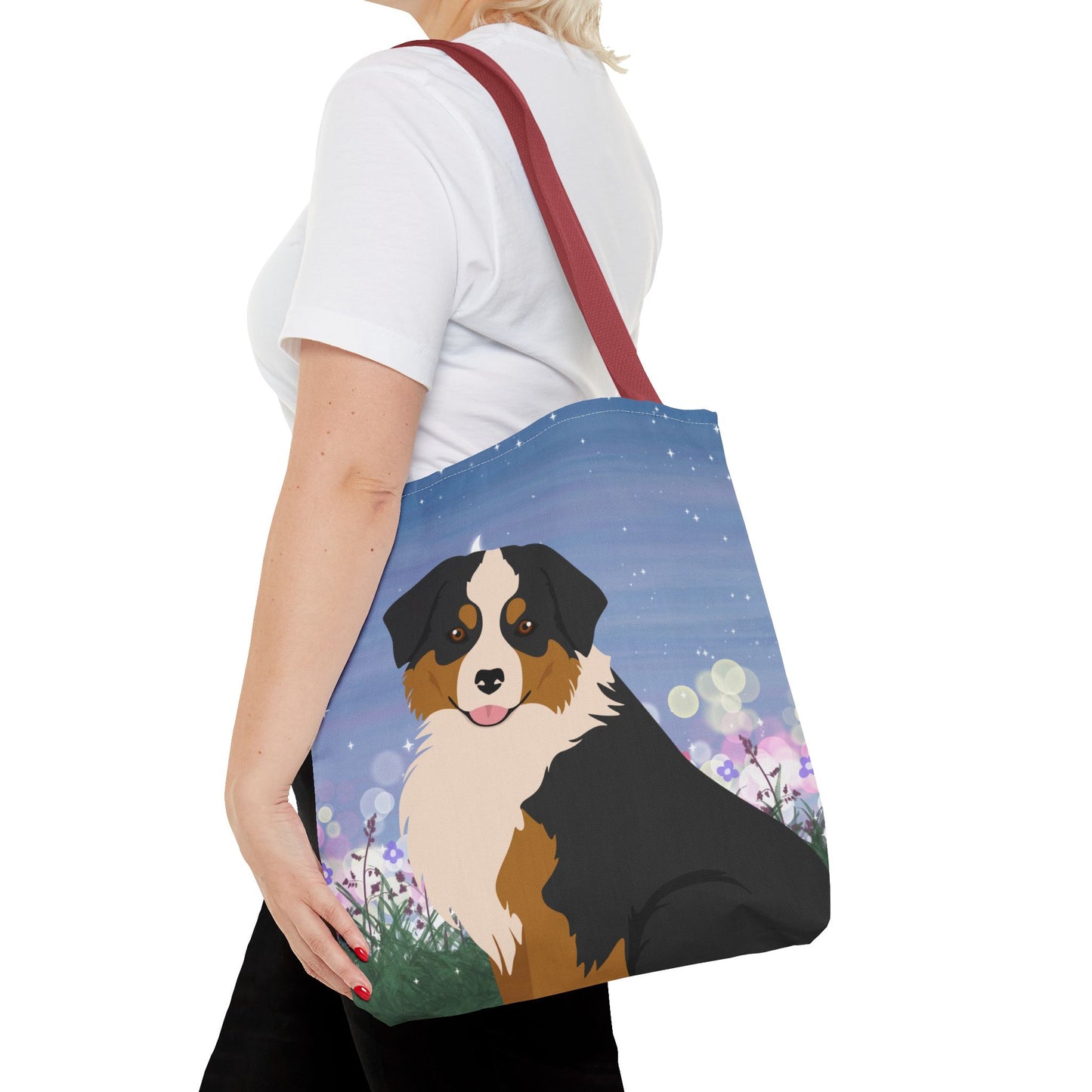 Miniature American Shepherd Dog Tote Bag 16x16