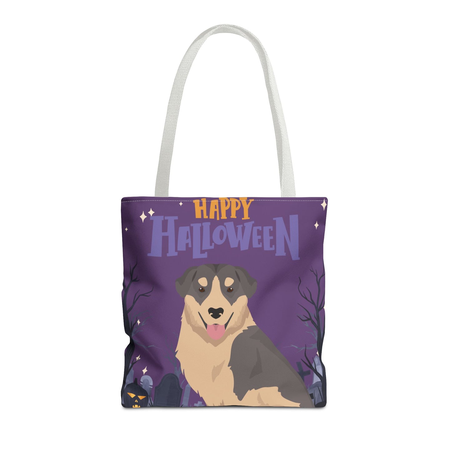 Carpathian Shepherd Dog Happy Halloween Tote Bag 16x16