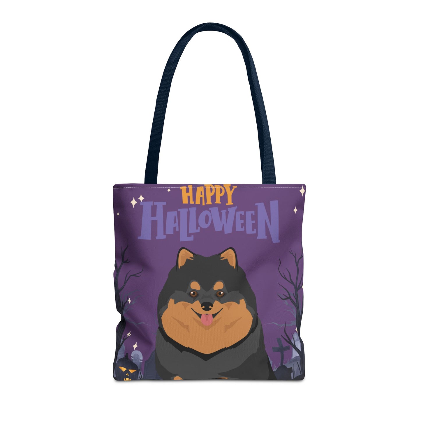 Pomeranian Dog Happy Halloween Tote Bag 16x16