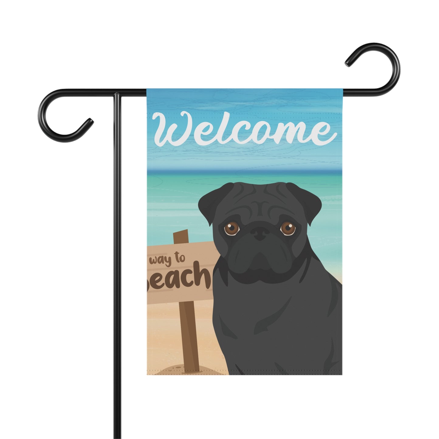 Pug Dog Garden Flag