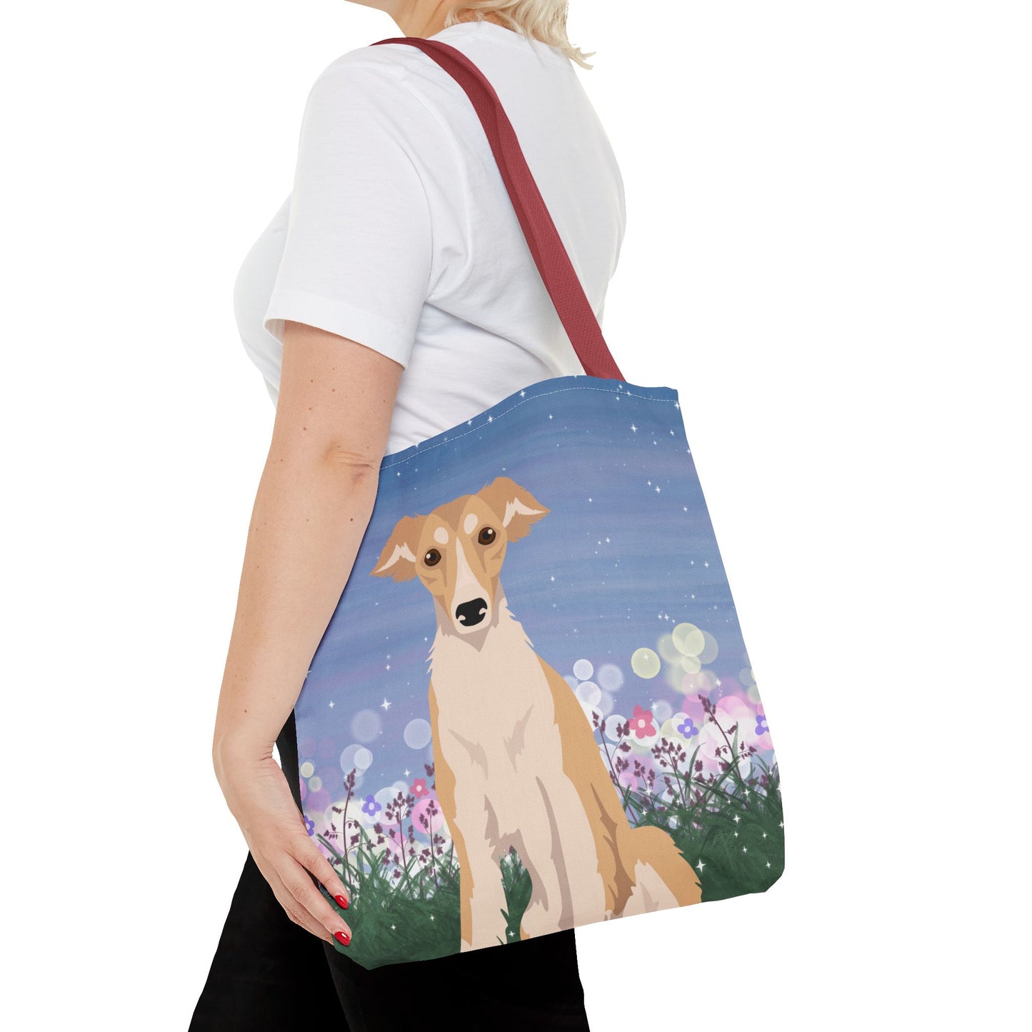 Silken Windhound Dog Tote Bag 16x16