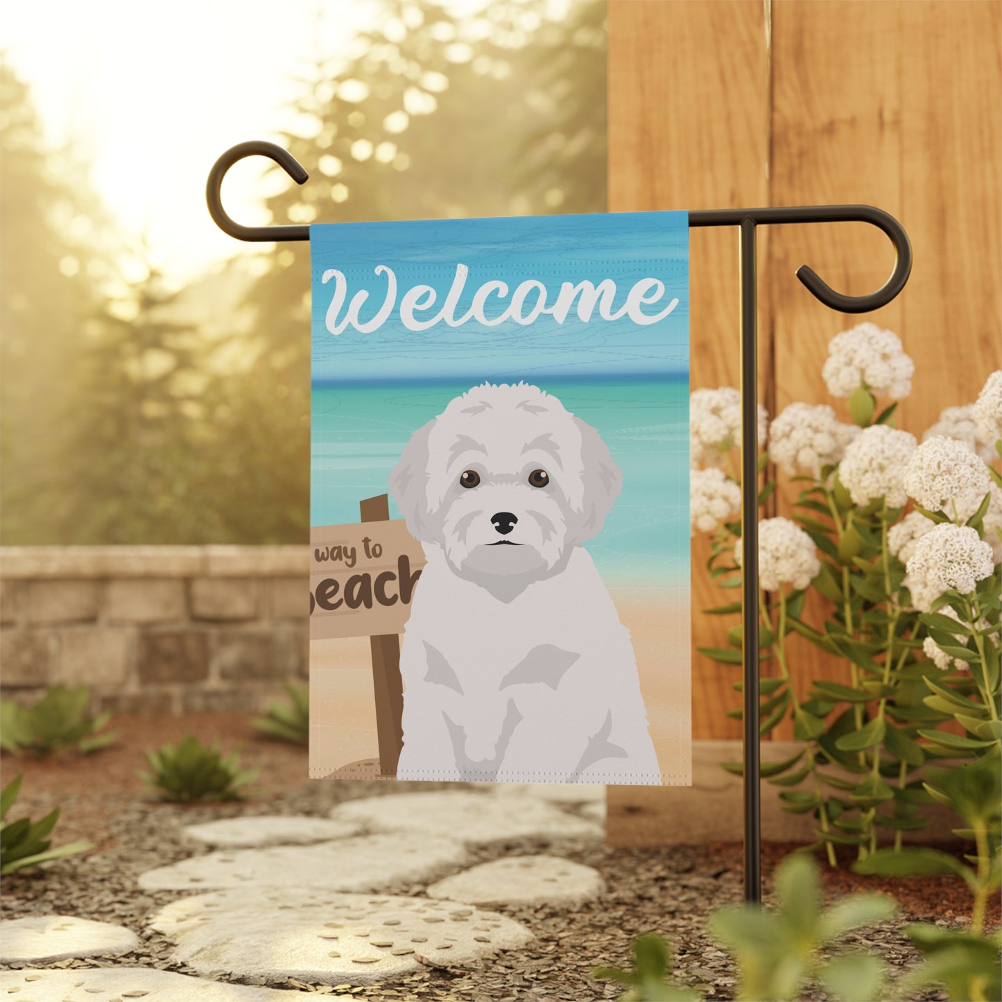 Toy Poodle Dog Garden Flag