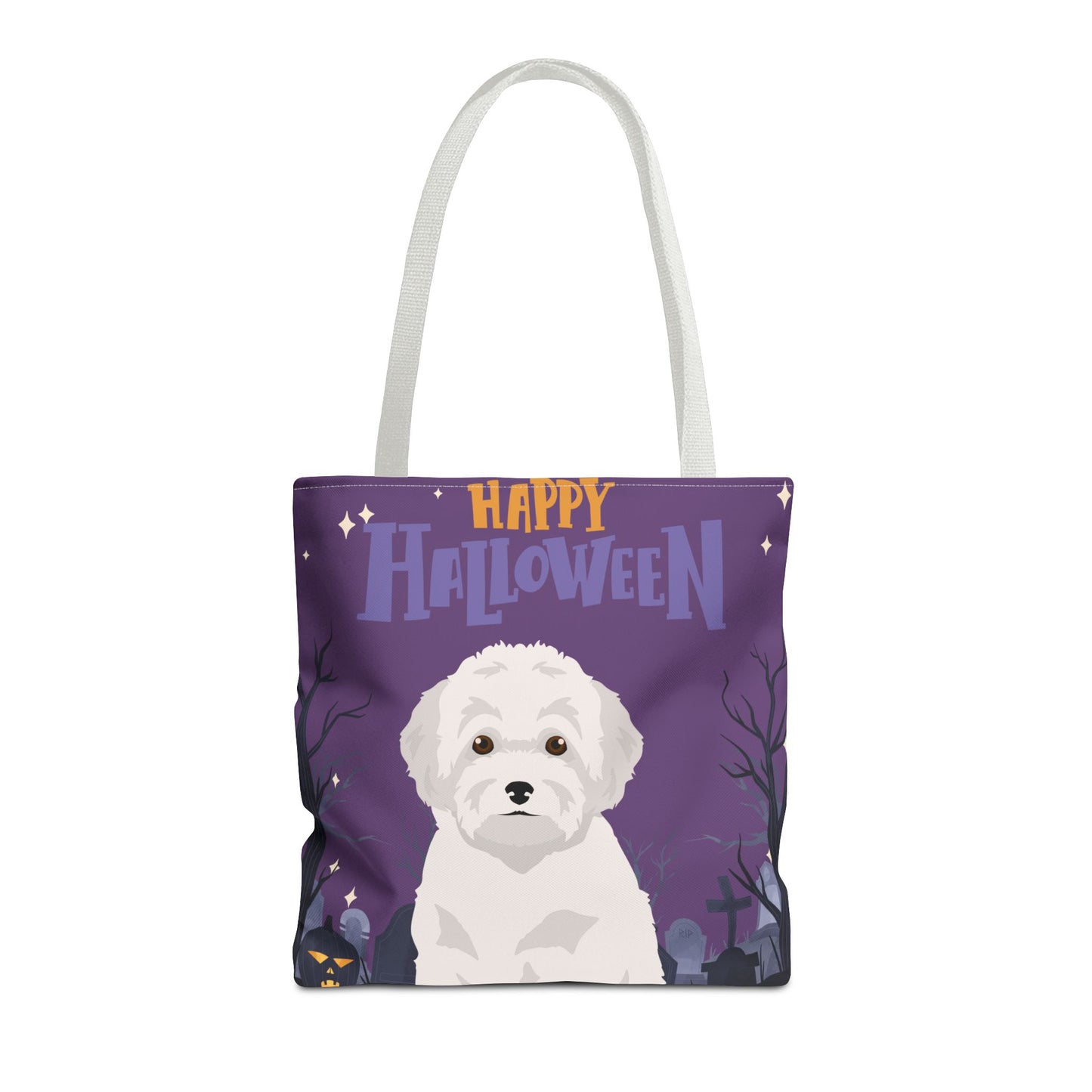 Toy Poodle Dog Happy Halloween Tote Bag 16x16