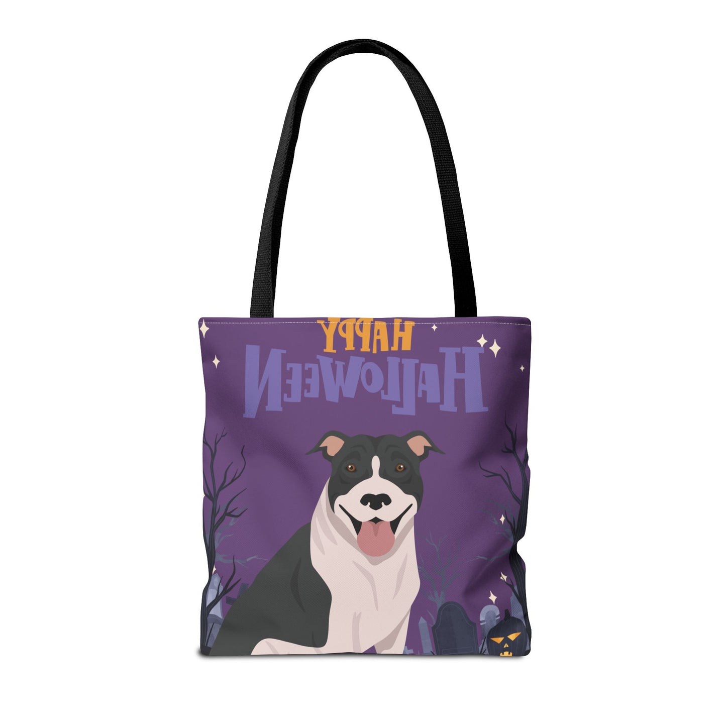 Pit Bull Dog Happy Halloween Tote Bag 16x16
