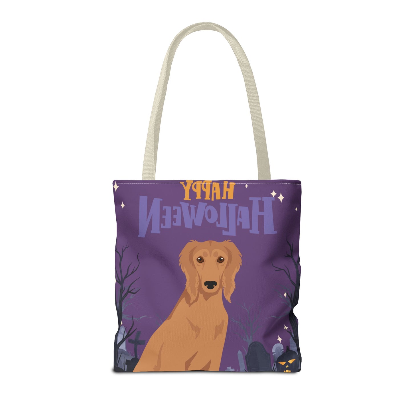 Saluki Dog Happy Halloween Tote Bag 16x16