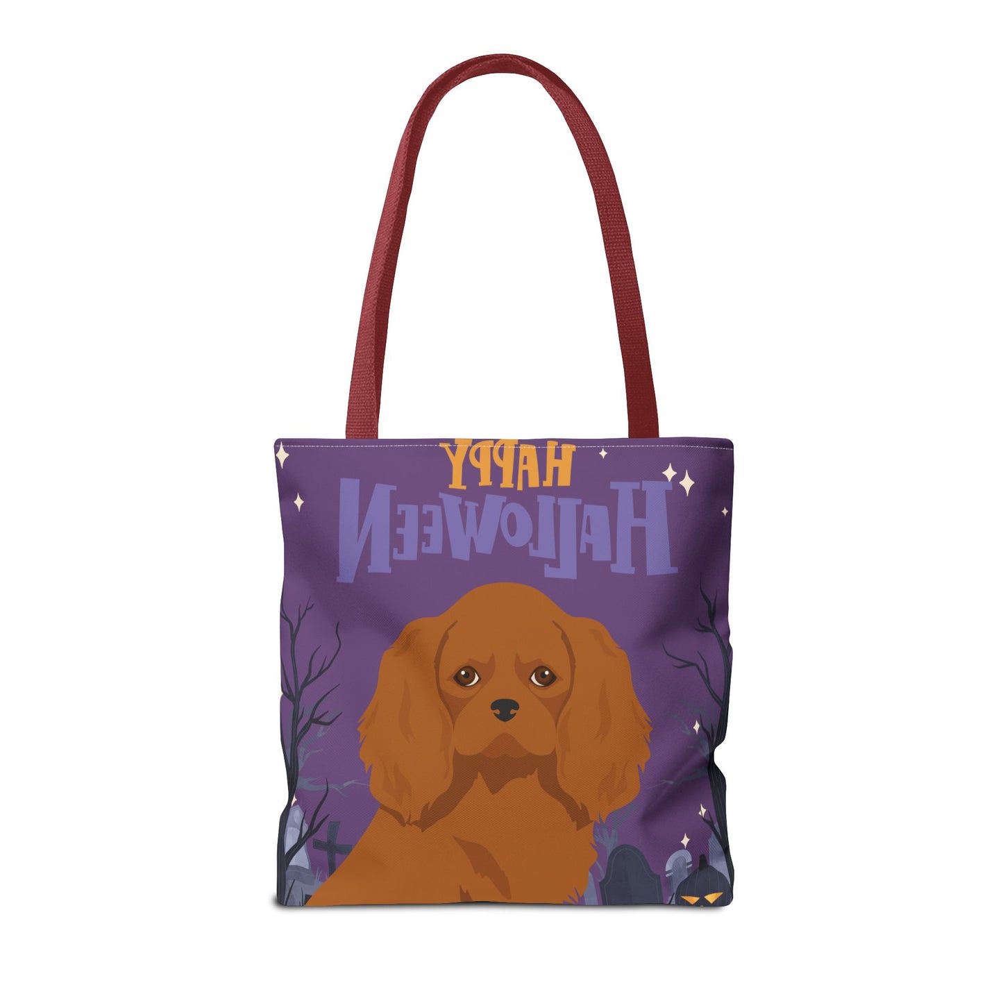 Cavalier King Charlre Spaniel Dog Happy Halloween Tote Bag 16x16