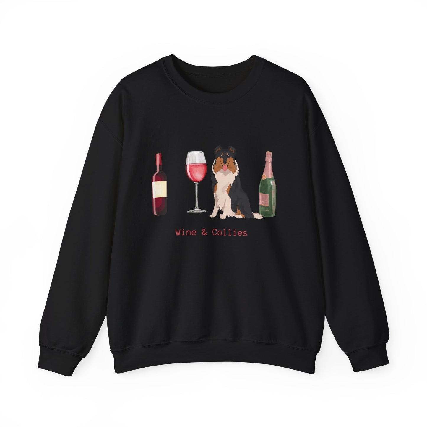 Copy of Collie Dog Wine Unisex Heavy Blend Crewneck Sweatshirt