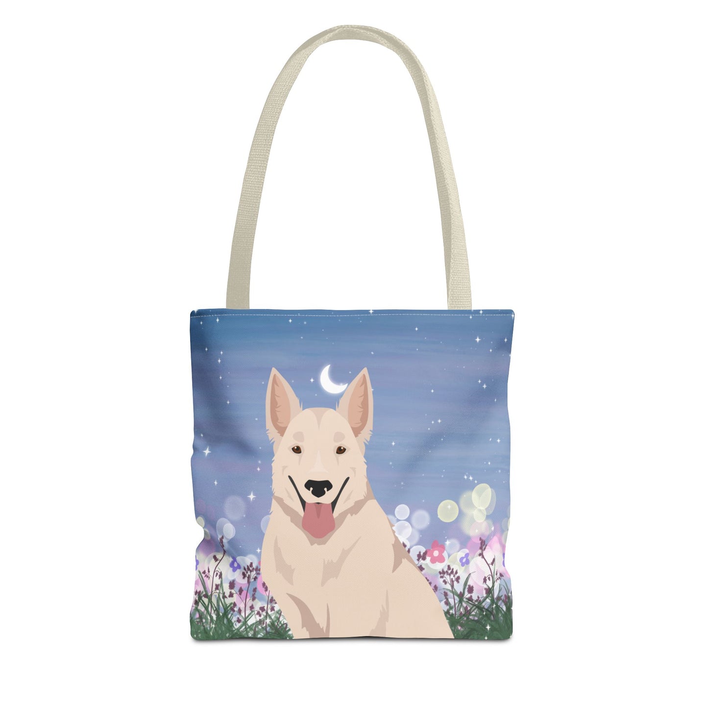 White Swiss Shepherd Dog Tote Bag 13x13