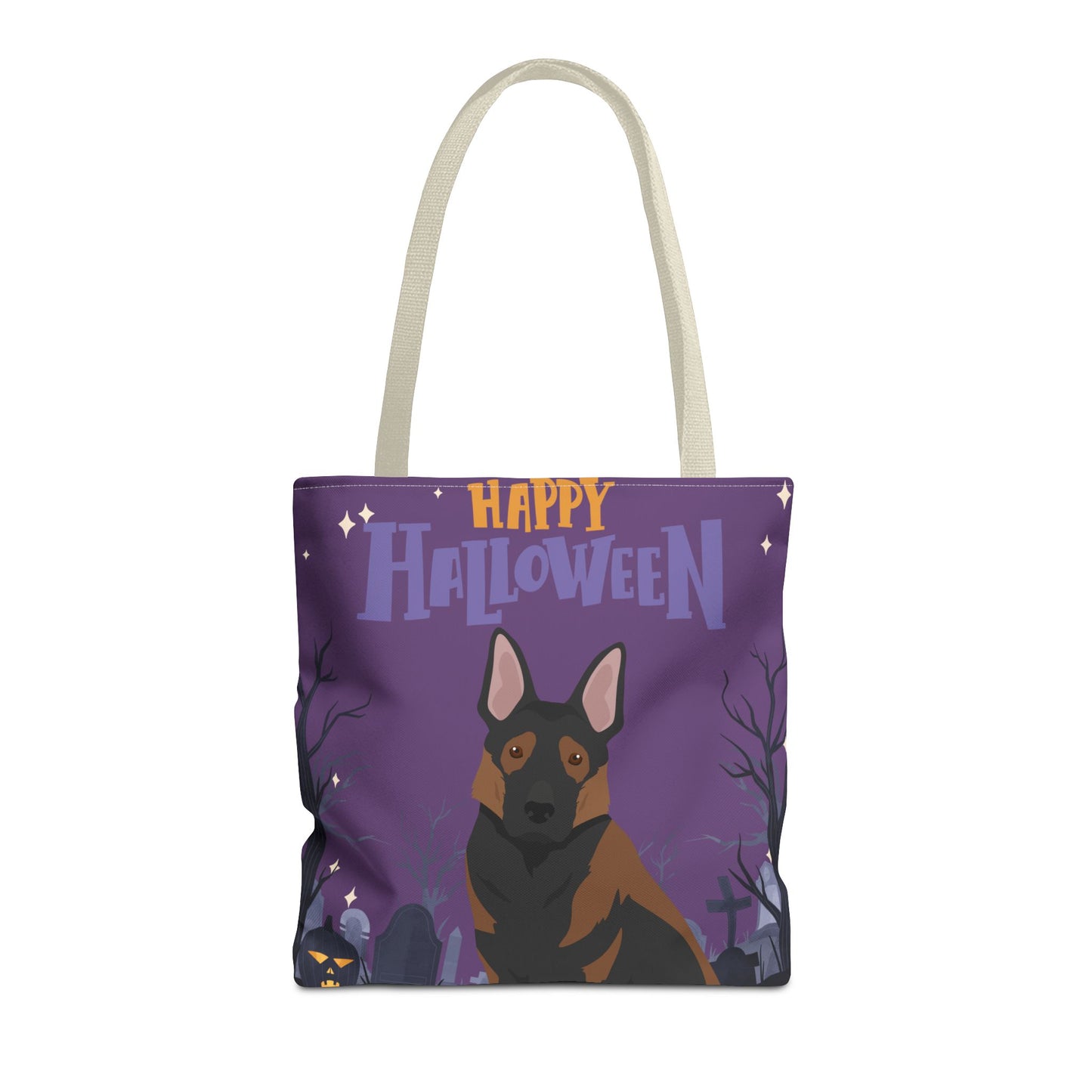 German Shepherd Dog Happy Halloween Tote Bag 16x16