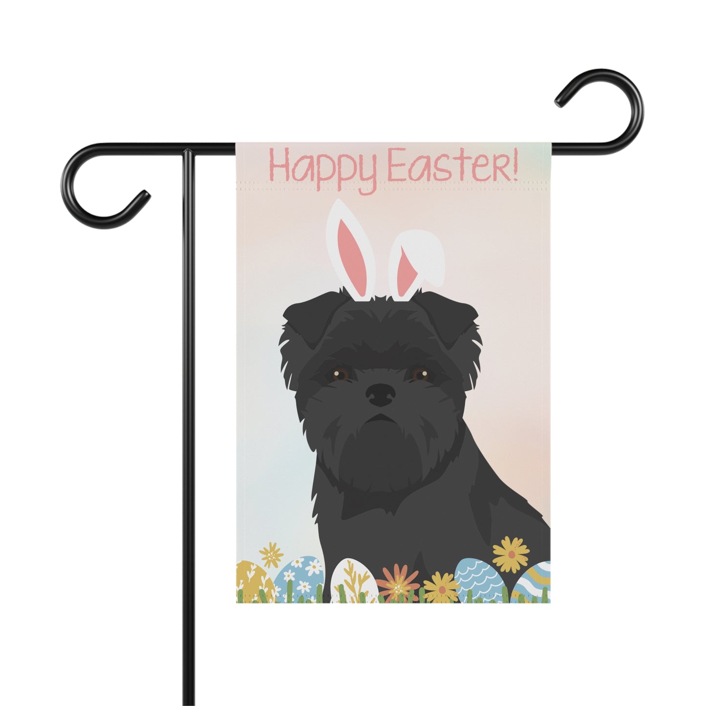 Affenpinscher Dog Happy Easter Garden Flag