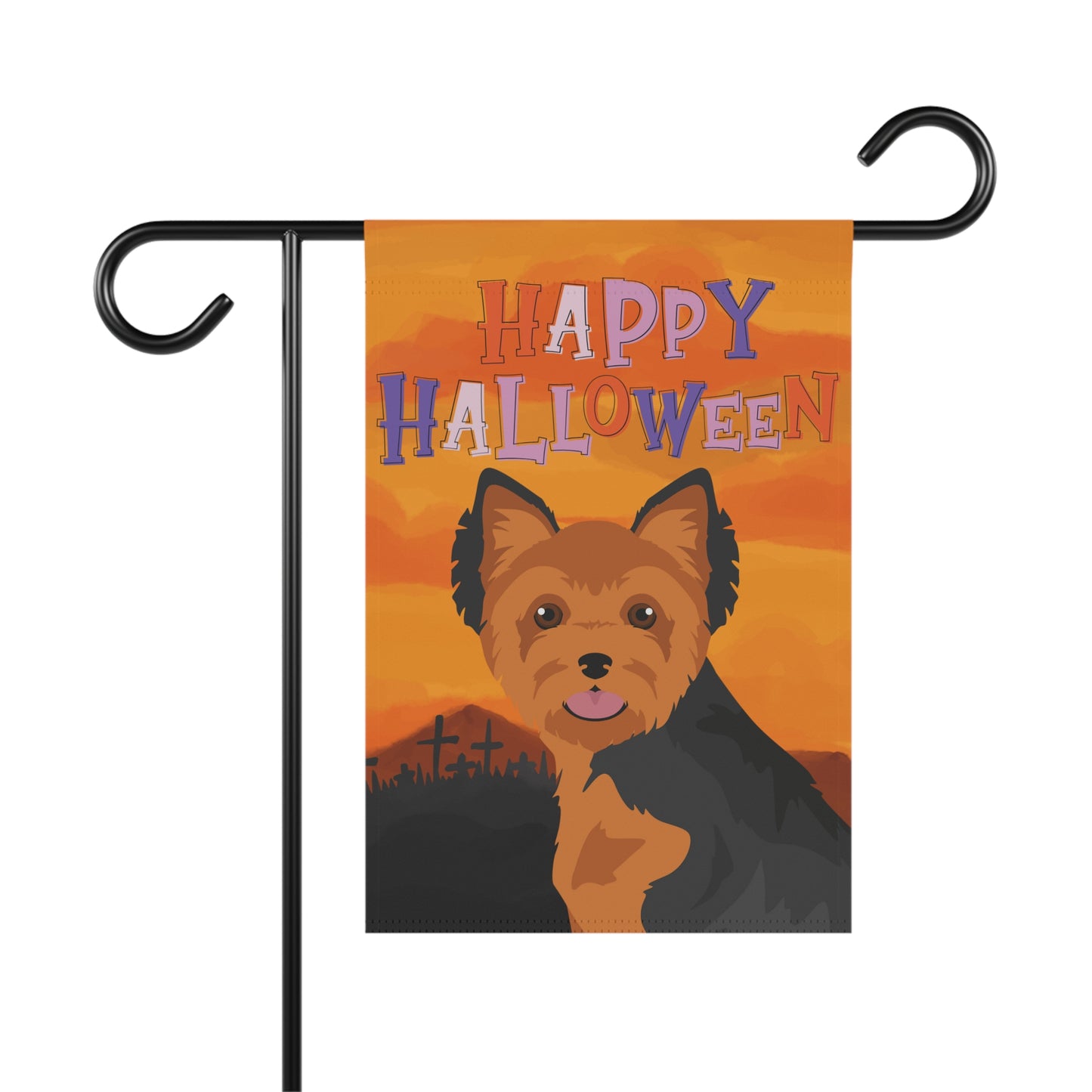 Yorkshire Terrier Dog Halloween Garden Flag